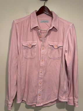 Outerknown Blanket Shirt in Pink lilac sands size medium